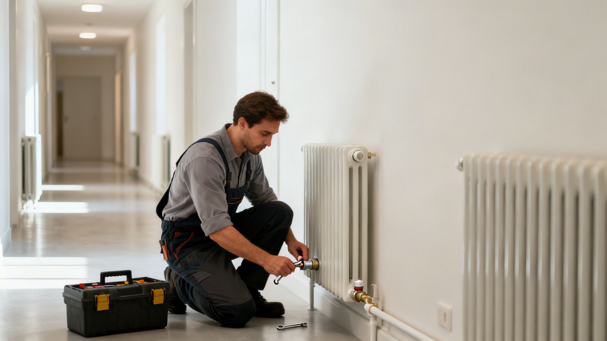 Udlufning af radiator for optimal varme i hjemmet. Professionel service i Horsens.